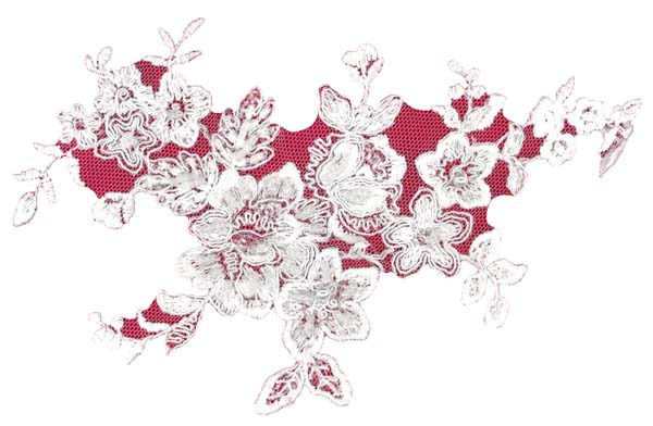 BEADED MOTIF - WHITE